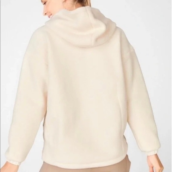 Fabletics Lotta Sherpa Fleece 1/2 Zip Pullover SIZE XL pocket warm cozy thick - Picture 2 of 13